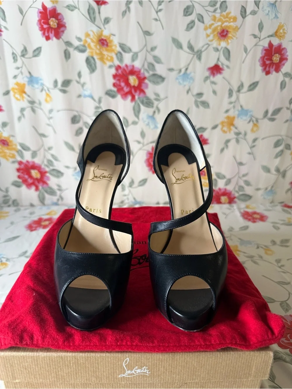 CHRISTIAN LOUBOUTIN- Authentic- Catchy Two 120 Kid Heels Great Condition Size 40